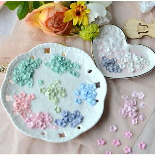 30 Pieces Artificial Flowers Floral Petal Silk Applique For Wedding Home Decoration DIY Scrapbooking Accessories Patchwork 9mm