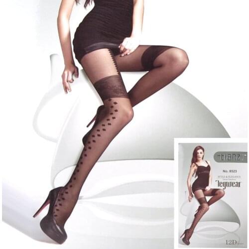 KASURE Womens Sexy Transparent Tights Flower Pattern Print Mesh Nylon Pantyhose Jacquard Printed Tattoo Female Tights