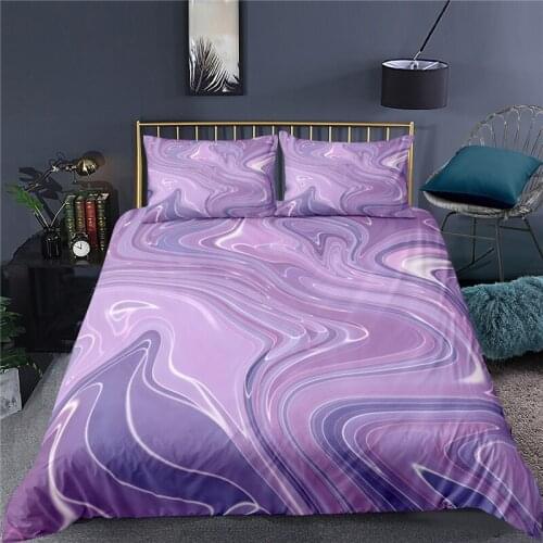 Luxury 3D Marble Texture Print 2/3Pcs Bedding Set Comfortable Duvet Cover Pillowcase Home Textile Queen and King EU/US/AU Size