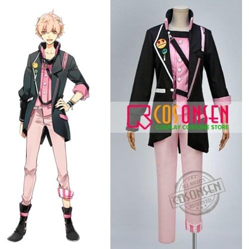COSPLAYONSEN Tsukiuta Kisaragi Koi February Cosplay Costume Black Pink Color All Size