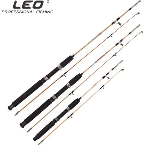 LEO Transparent solid FRP fishing rod 1.1M Lure fishing rod Stainless steel guide ring gear FRP 1.1M 1.5M 1.65M Free Shipping
