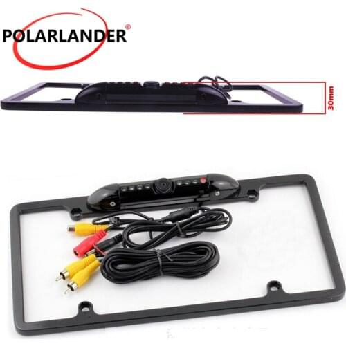 Best Selling Waterproof US Car Licence Plate Frame Camera with Eight LED Lights Night Vision
