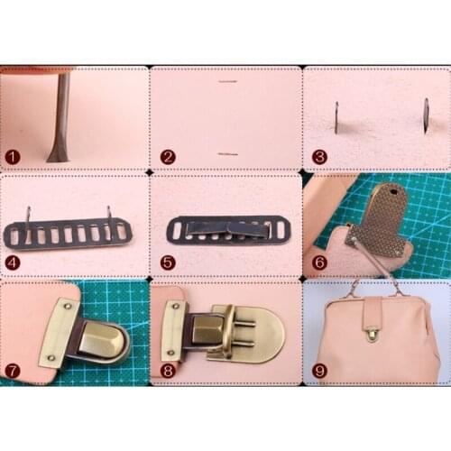 Metal Clasp Turn Lock Twist Lock for DIY Handbag Bag Purse Hardware Accessories LX9F