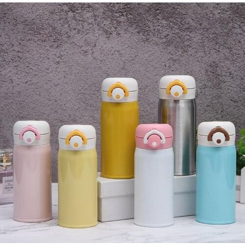 350ml Mini Cartoon Garrafa Termica Thermo Mug Thermos Stainless Steel Vacuum Flask for Kids Girls Men Water Bottle