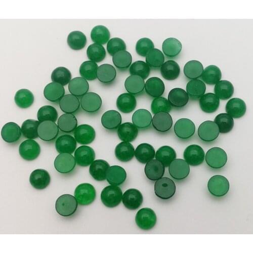 Fashion natural malay green beads round 4*4mm CAB CABOCHON for jewelry Accessories Wholesale 50pcs free shipping