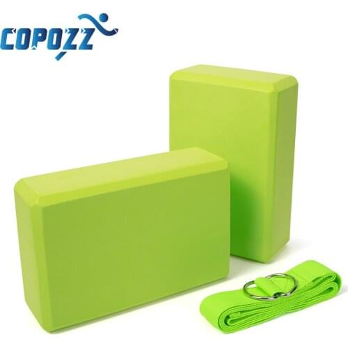 EVA Yoga Block Set Pilates Brick Fitness Equipment for Exercise Workout Training Foam Block Stretching Belt Aid Yoga Bolster