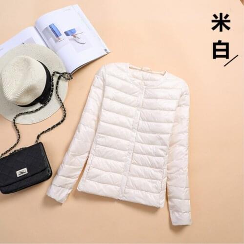 2020 New Winter Womens Light Down Jacket O Neck Slim Woman Parkas Korean Coats and Jackets Fall Clothes Abrigos Mujer WPY1694