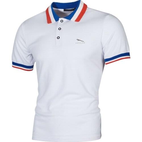 Jaguar 2021new mens shirt slim fit jogging fitness quick-drying mens street art short-sleeve shirt mens printed clothing A+02