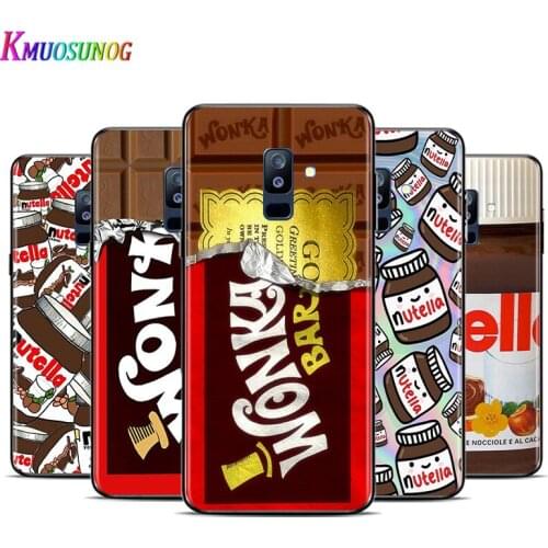 Chocolate Peanut Butter For Samsung Galaxy A3 A5 A6 A7 A8 A9 A6S A8S A9S Star Plus 2016 2017 2018 Black Silicone soft Phone Case