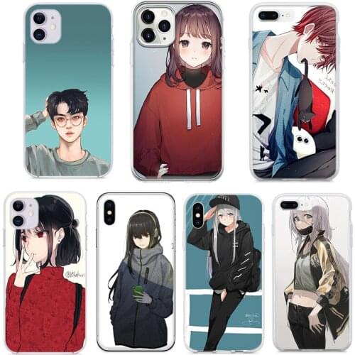 Comic cute silicone anti-drop case for iPhone 11pro SE 2020 XR XS Max X 6 6S 7 8 Plus Soft Cover