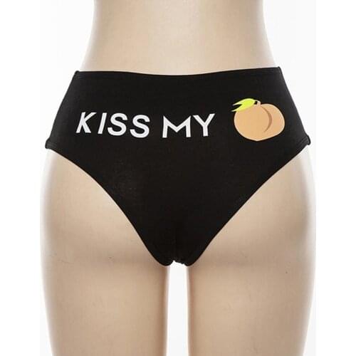 Cute Peach Printing Panties Girl Intimate Panty Womens Cotton Triangle Brief Woman Letter Underwear Breathable Intimates