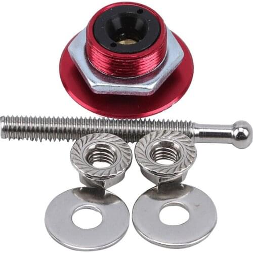 Universal Push Button Billet Hood Pins Lock Clip Kit Engine Bonnets Lock Aluminum Car Quick Latch Engine Cover Lock