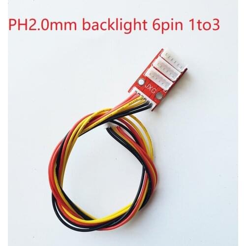 Yqwsyxl PH2.0mm advertising machine LVDS driver board 12V 6pin backlight line 1 point 3 highlight screen multi-divider