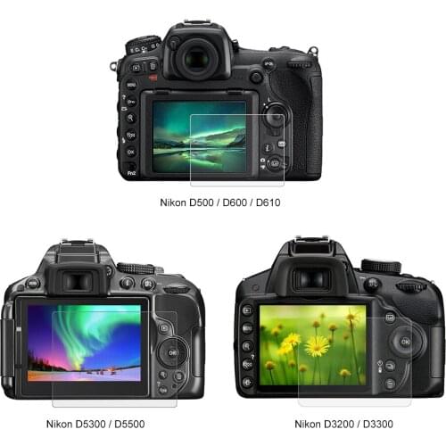 PULUZ Tempered Glass Screen Protector for Nikon D5 D500 D7100 D7200 D610 D600 D750 D810 D800 D800E D5300 D3300