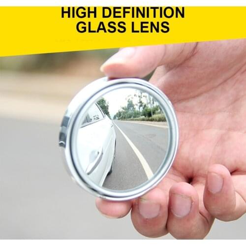 360 Degree Rotary Push Car Rear View Mirror Small Round Mirror Large Vision Reverse Assist Blind Spot Mirror Car Accessories