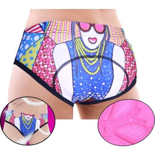 Unique Pattern MTB Bike Cycling Shorts for Women underwear Gel anti shock Bicycle Sexy Briefs bermudas ciclismo Anti-bacteria