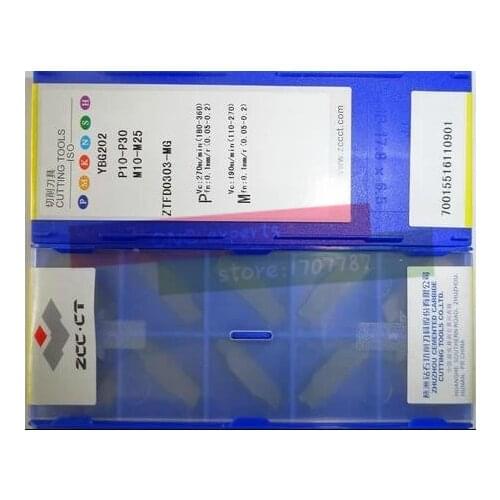 10pcs/box Tungsten Carbide parting tools ZTFD0303-MG YBG202 GROOVING inserts turning tools