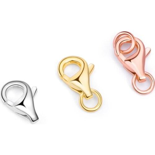 100%S925 Sterling Silver Accessories Lobster Clasp Spring Clasp Water Drop Clasp Necklace Bracelet Hasp Handmade DIY Materials