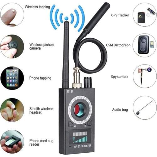 K18 Anti Spy bug detector wiretapping bug mini hidden camera spy camera GPS GSM tracking bug eavesdropping spy devices finder