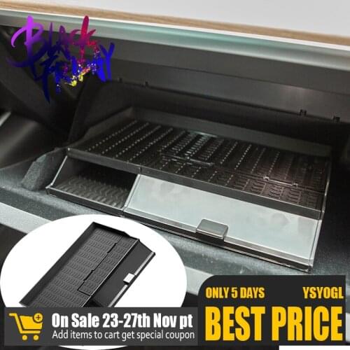 2020 Car Storage Box For Tesla Model 3 Instrument Panel Auxiliary Driving Glove Box For Tesla Center Console Storage Box