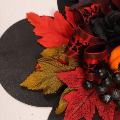 Wooden Sign Door Sign Plaque Doorplate Wreath Hanging Ornament Autumn Fall Harvest Halloween Easter Holiday Decor Ornament