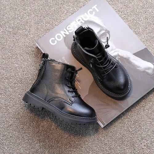 Childrens Martin Boots New Boys Girls Non-slip Boots Black Short Boots Single Boots Childrens Boots For Kids 2021 Winter