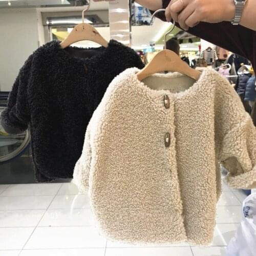 2 3 4 5 6 Years Toddler Kids Jackets High Quality Lambswool Thicken Girls Coat Boys Clothing Child Outwear Autumn Winter 2019