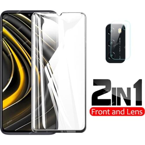 On For Xiaomi Poco M3 Glass Camera Tempered Protective Glass Xiomi Pocom3 Poko Poxo Little Poco M 3 3M Screen Protector Film