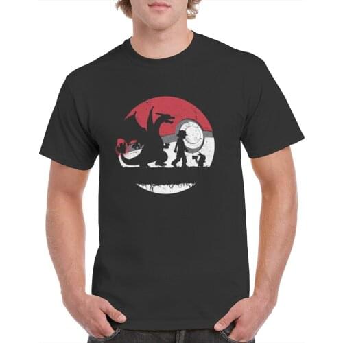 High Quality anime Pokémon T-shirt Mens Summer Cotton Short Sleeve T Shirt for male comfortable top tees