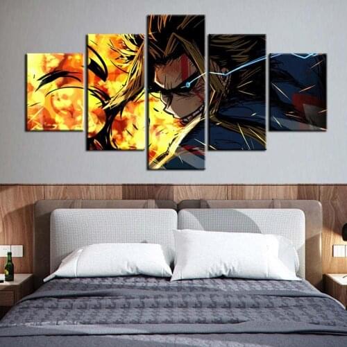 5 Piece Wall Art Canvas Prints Anime Manga Picture Academia Figure Posters Home Decor Modern Living Room Decoration Paintings