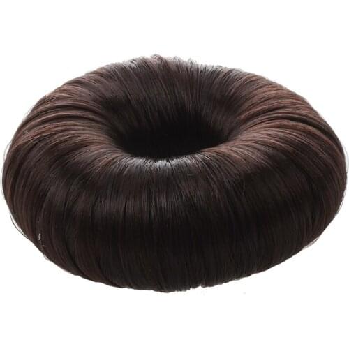 Brown Hairdressing Hair Donut Ring Bun Shaper Styler