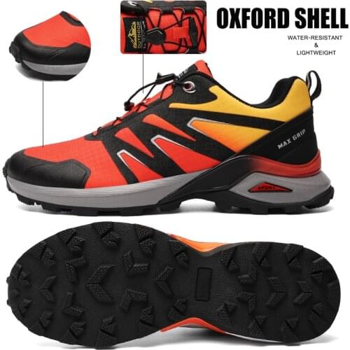 Big Size 40-50 Hiking Shoes Waterproof Men’s Lightweight Outdoor Boots Anti Slip Cushioning Trail Trekking Walking Sneakers