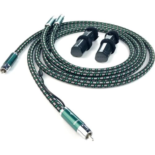 Pair Audiophile Colombia RCA Silver-plated Audio Cable RCA Plug with DBS 72V for Amplifier CD Player