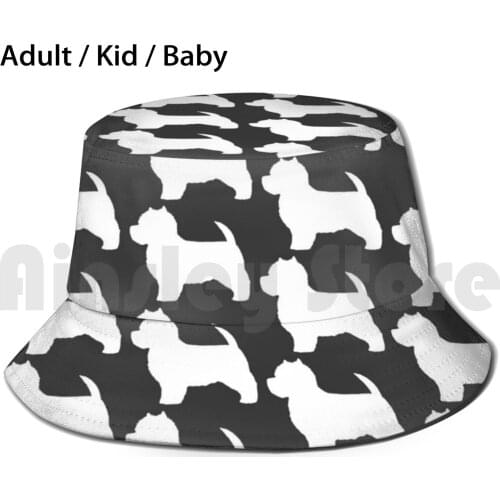 West Highland White Terrier Silhouette ( S ) Sun Hat Foldable UV Protection West Highland White Terrier Westie