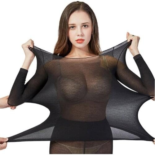 Thermal Underwear Women Sexy Warm Long Johns Seamless Winter Thermal Underwear Set Warm Thermos Clothing