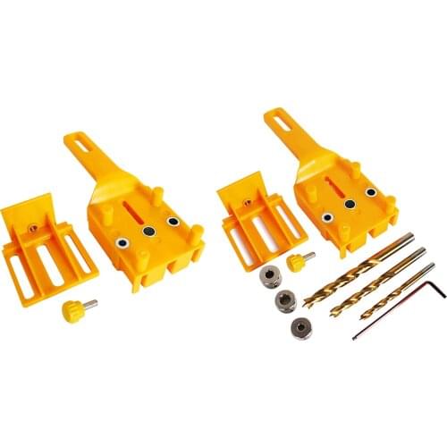 Vertical Hole Guide Pocket Hole Dowelling Jig Kit Puncher DIY Punching Tools Locator Wood Dowelling Self Centering Drilling