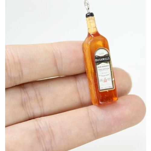 Yamily 10Pcs/Resin 3D Alcohol Bottle Charm Drink Liqour DIY Making Pendant Jewelry For Keychain Earrings Necklace