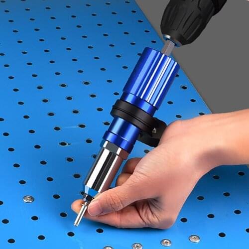 YHELPFUL Electric Rivet Gun 2.4mm-4.8mm rivet nut gun drill adapter Cordless riveting tool Insert Nut Pull Rivet Tool