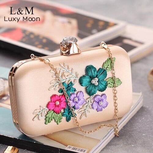 Handmade Embroidery Floral Clutch Bag For Women Retro Wedding Evening Bag Banquet Elegant Female Purses And Handbags Sac X647H
