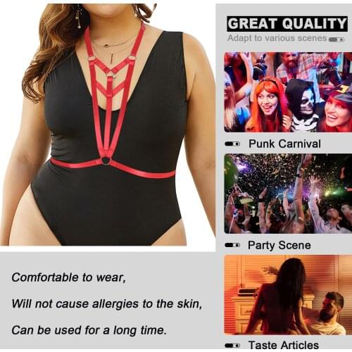 Women Plus Size Sexy Intimate Corset Fetish Erotic Bdsm Rope Accessories Chest Sculpture Bondage Suspender Cupless Bra Prom Rave
