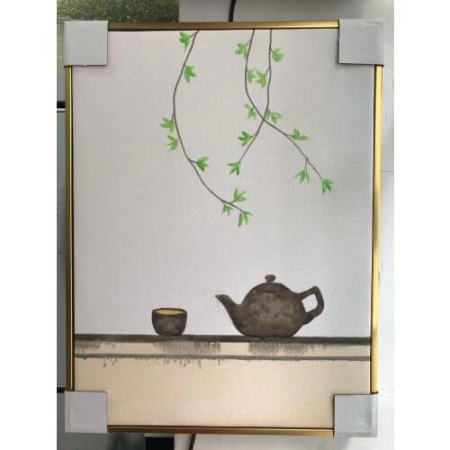 100% Hand Painted Modern Chinese Style Teapot Oil Painting on Canvas Abstract Canvas Painting Wall art Picture for Home Decor