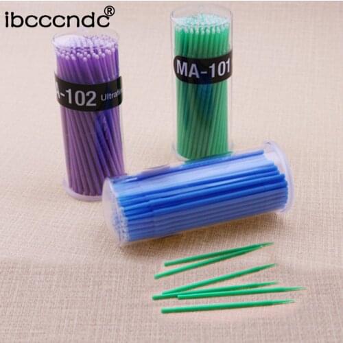 100 pcs/lot wholesale Disposable Eyelash Swab Microbrushes Eyelash Extension Tools Individual Eyelashes Removing Tool Applicato