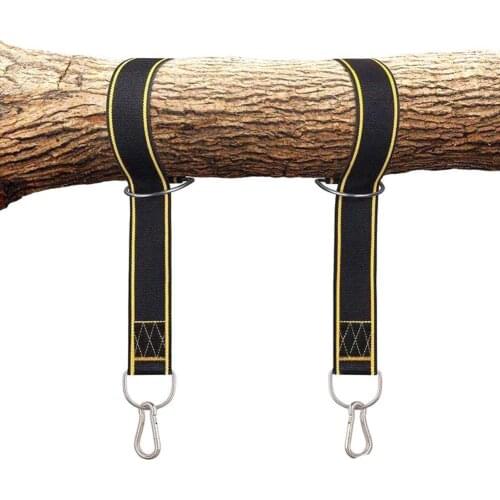 2Pcs Tree Swing Hanging Kit Hammock Straps Rope Heavy Duty Carabiners Capacity OutDoor Camping Hiking Hammock Hanging Belt Tools