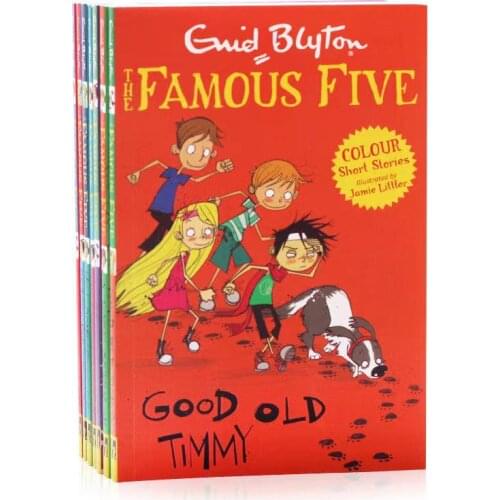 9 Books/Set Enid Blyton The Famous Five Adventures Collection Children English Picture Book Detective Stories
