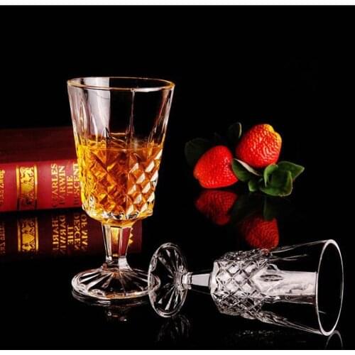 Lead-free Crystal Glass Red Wine Glass Whiskey Goblet Creative Cup Body Lines Unique Romantic Hammer Red Wine Cup