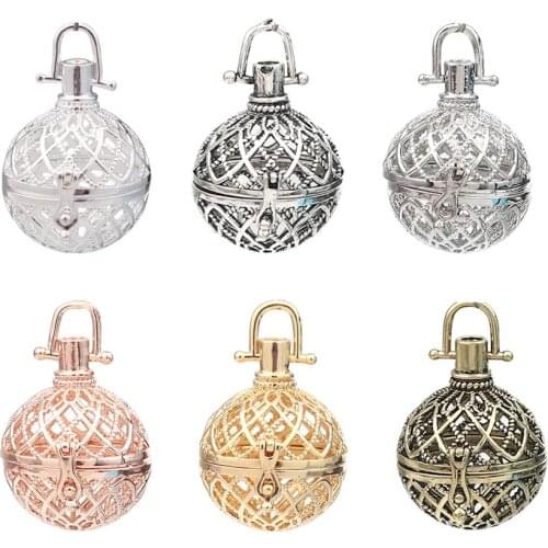 DoreenBeads Zinc Based Alloy PendantsAngel Ball Wish Box Locket Filigree Can Open (Fits 20mm Beads) DIY Making Necklace Jewelry