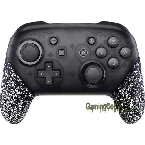 Textured White Replacement Handle Grips Shell for Nintendo Switch Pro Controller