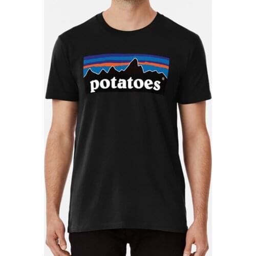 Potatoes T Shirt Face South Face Brand Ski Skiing Mountain Sport Fun Pop Humour