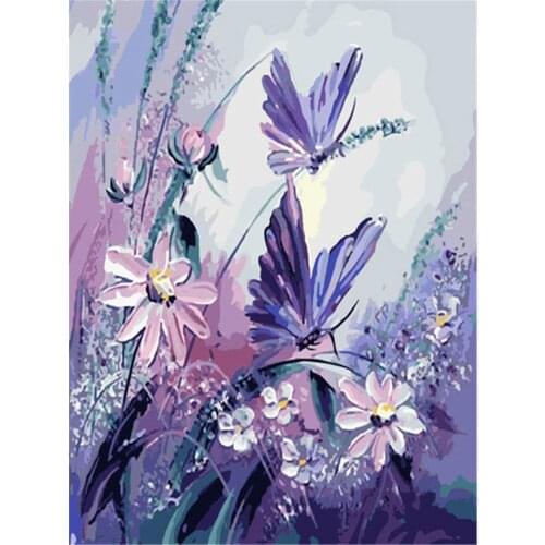 Art Flower Printed Water-Soluble Canvas 11CT Cross-Stitch Full Kit Embroidery DMC Threads Needlework Handicraft Jewelry
