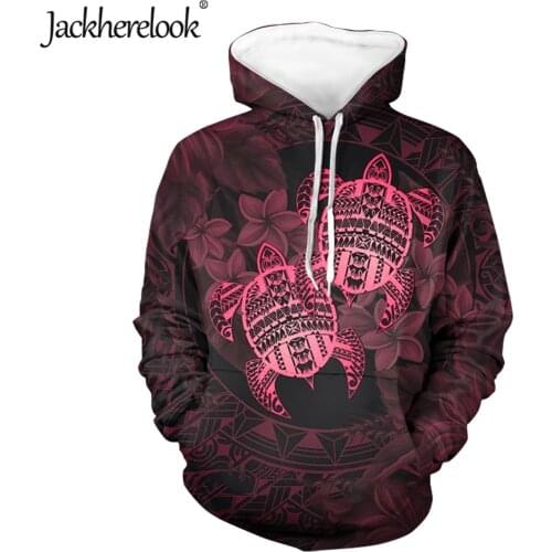 Jackherelook Polynesian Tribal Hawaiian Turtle Hibiscus Brand Design Long Sleeve Pullover Hoodies Womens Streetwear Tracksuits